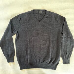 J. Crew Men's Charcoal V-Neck Sweater